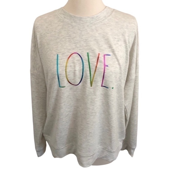 𝅺RAE Dunn LOVE Long Sleeve Sweatshirt Medium - Picture 1 of 5